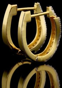 Lab Grown Diamond Bali Hoop Earrings