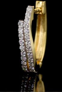 Lab Grown Diamond Bali Hoop Earrings