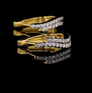 Lab Grown Diamond Bali Hoop Earrings