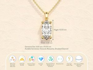 Marquise Cut Solitaire Pendant