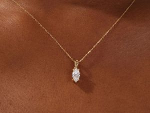 Marquise Cut Solitaire Pendant