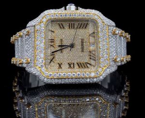 Men Automatic Movement Moissanite Wrist Watch