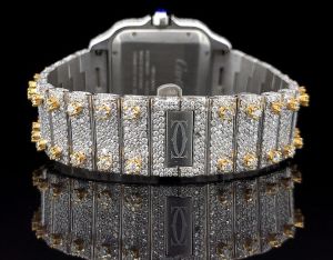 Men Automatic Movement Moissanite Wrist Watch
