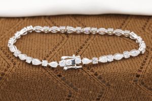 Multi Shape Lab Grown Diamond Tennis Bracelet