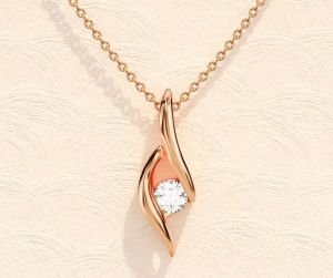 Solitaire Simulated Diamond Pendant