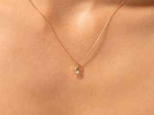 Solitaire Simulated Diamond Pendant