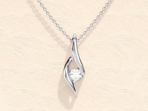 Solitaire Simulated Diamond Pendant