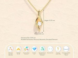 Solitaire Simulated Diamond Pendant