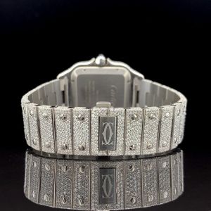 Square Dial Iced Out VVS Moissanite Diamond Watch