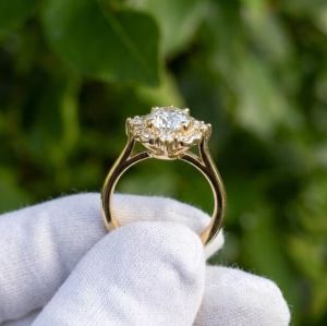 Vintage Inspired 2CT Oval IGI Certified Lab Grown Diamond Halo Ring