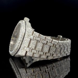 VVS Moissanite Iced Out Watch with Round Dial