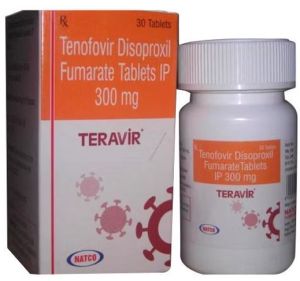Teravir 300mg Tenofovir Disoproxil Fumarate Tablets