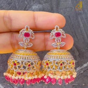 Party Wear Premium Diamond Jhumka