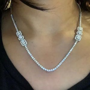 Single Line Diamond Necklace Chain