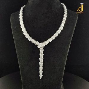 White Gold Serpentine Diamond Necklace