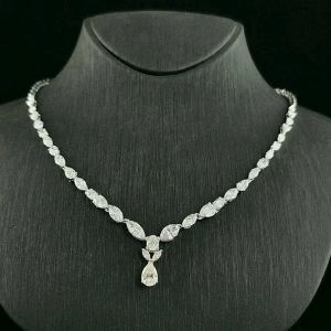 White Gold Solitaire Diamond Necklace