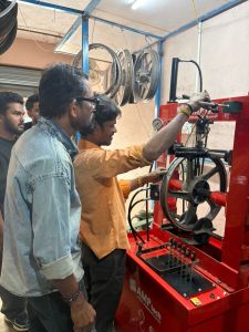 Two Wheeler Alloy Wheel Repair Machine