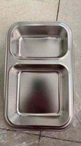2 Compartment Stainless Steel Lunchbox