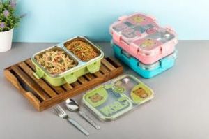 2 Compartment Stainless Steel Lunchbox