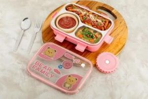 4 Compartment Stainless Steel  Lunchbox