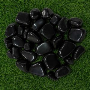 Black Exotic Glossy Garden Pebbles
