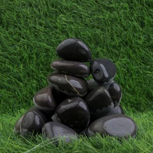 Black Wet Beach Pebbles