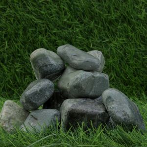 Green Wet Garden Pebbles