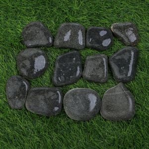 Tumbled Grey Wet Pebbles