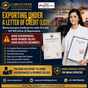 Marine Insurance as Per Letter of Credit UCP600