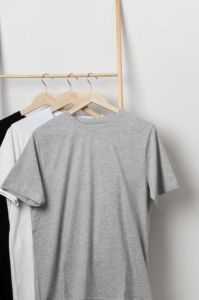 Mens Classic Melange Grey Cotton T-Shirt
