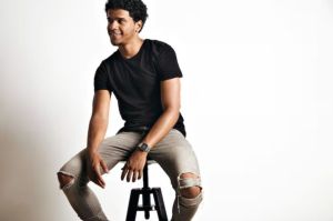 Mens Midnight Black Casual Cotton T-Shirt