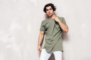 Mens Olive Sage Classic Cotton T-Shirt