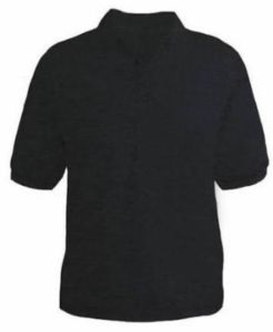 Mens Plain Black Polo Collar T-Shirt
