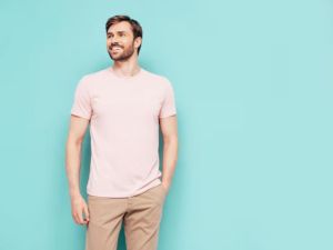 Mens Premium Light Pink Everyday Cotton T-Shirt