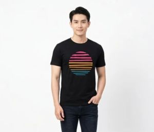 Mens Retro Sunset Printed T-Shirt