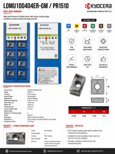 lomu100404er-gm Indexable Milling Insert