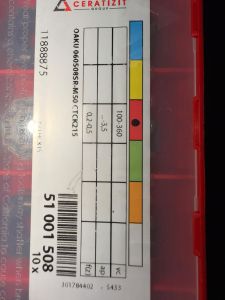 OAKU060508SR-M50 CTCK125 Carbide Milling Insert