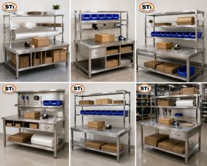 Stainless Steel Packaging Workstation