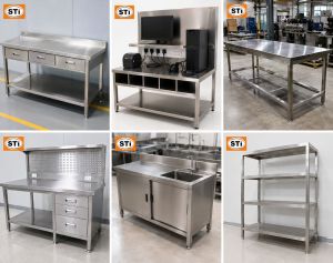 Stainless Steel Work Table With Cabinet