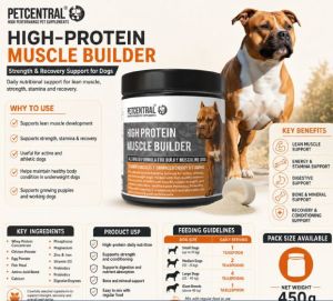 High Protein Muscle Builder Dog Supplement
