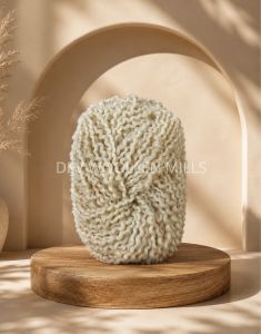 Natural White Textured Mohair Wool Yarn
