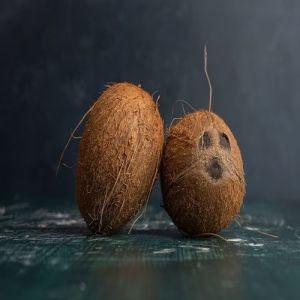 Brown Semi Husk Coconut