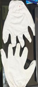 White Cotton Hosiery Safety Gloves