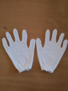 White Cotton Hosiery Safety Gloves