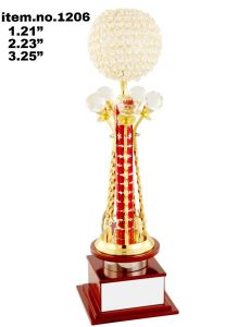 Apex Beaded Sphere Crystal Trophy