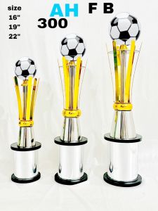 Chrome Pillar Tournament Football Trophy