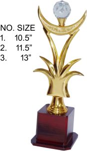 Golden Crescent Moon Brass Trophy