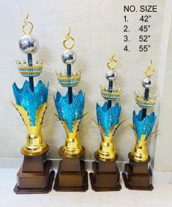 Royal Blue Championship Metal Trophy