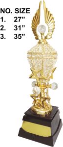 Urn Winged Crystal Trophy