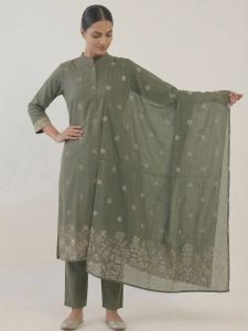 Ladies Sage Ethnic Suit Set